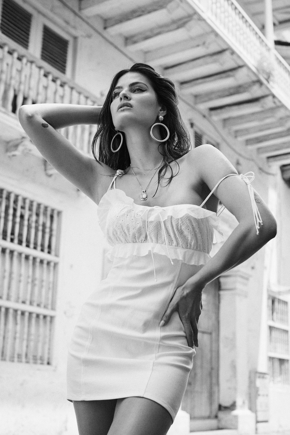 daria denim mini dress